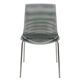 LeisureMod Astor Plastic Chrome Base Dining Side Chair