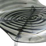 LeisureMod Astor Plastic Chrome Base Dining Side Chair