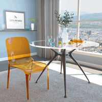 LeisureMod Murray Modern Stackable Kitchen & Dining Chair