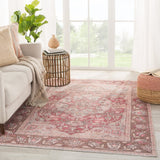 Daguiar Pink and Blue Medallion Soft Area Rug