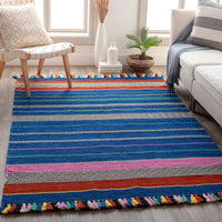 Lovette Handmade Cotton Striped Soft Area Rug