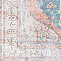 Distressed Medallion Printed Machine Washable Area Soft Rug