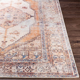 Distressed Medallion Printed Machine Washable Area Soft Rug