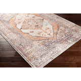 Distressed Medallion Printed Machine Washable Area Soft Rug