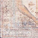 Distressed Medallion Printed Machine Washable Area Soft Rug