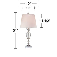 Beveled Urn Traditional Crystal Table Lamp