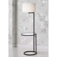 Space Saver Glass Tray Table Floor Lamp