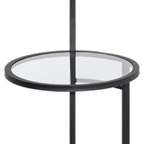 Space Saver Glass Tray Table Floor Lamp