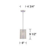 Possini Euro Glitz 6" Wide Crystal and Chrome Mini Pendant
