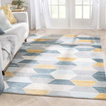 Maddox Blue Modern Geometric Rug