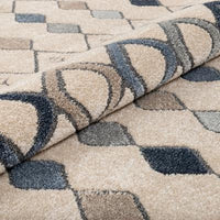 Bohemian Vintage Tribal Diamond Blue Soft Area Rug