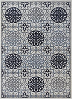 Blue Modern Suzani Soft Area Rug