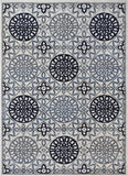 Blue Modern Suzani Soft Area Rug