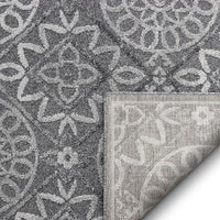 Grey Modern Suzani Soft Area Rug