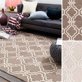 Dione Micro-Looped Moroccan Trellis Cotton Soft Area Rug