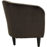 Microfiber Tub Accent Chair, Chocolate Brown