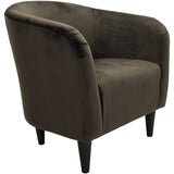 Microfiber Tub Accent Chair, Chocolate Brown
