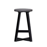 Middlebrook Round Distressed Solid Wood Counter Stool