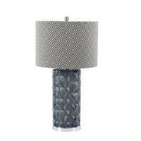 Grey Earthenware Contemporary Table Lamp 28 x 15 x 15Grey Earthenware Contemporary Table Lamp 28 x 15 x 15