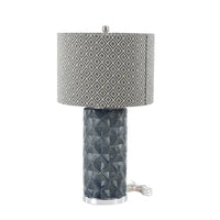 Grey Earthenware Contemporary Table Lamp 28 x 15 x 15Grey Earthenware Contemporary Table Lamp 28 x 15 x 15