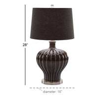 Brown Earthenware Modern Table Lamp 28 x 16 x 16