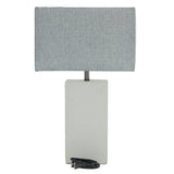 White Cement Traditional Table Lamp 23 x 15 x 9
