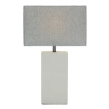White Cement Traditional Table Lamp 23 x 15 x 9