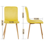 Ivinta Modern Dining Chair, Mid Century Upholstered Armless Chair for Living Dining Room