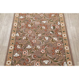 Vidart Jute Blend Floral Turkish Area Rug