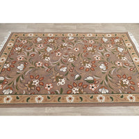 Vidart Jute Blend Floral Turkish Area Rug