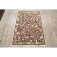 Vidart Jute Blend Floral Turkish Area Rug