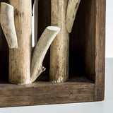 Modern Home Nautical Driftwood Wood Box Table Lamp