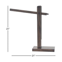 Modern Pine Wood Swiveling Led Table Lamp - Walnut