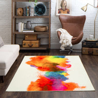 Home Modern Abstract Watercolor Soft Area Rug