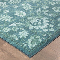 Home Fairview Floral Ornamental Area Rug Medium Blue