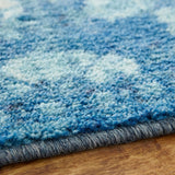 Home Fairview Floral Ornamental Area Rug Medium Blue