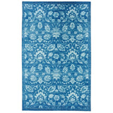 Home Fairview Floral Ornamental Area Rug Medium Blue