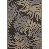 v Home Kennedee Gray Tropical Floral Indoor/Outdoor Area Rug Gray, Taupe, Charcoal