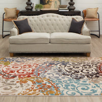 Home Metropolitan Renne Floral Swirl Soft Area Rug