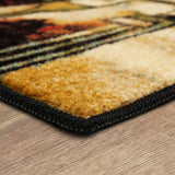 Home New Wave Wine and Glasses Kitchen Mat Accent Rugs