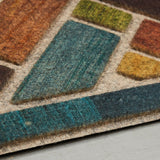 Home Ornamental Grain Door Mat Multi