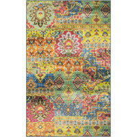 Home Plano Boho Geometric Area Rug   Lime Green