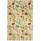 Home Spiced Beauties Floral Soft Area Rug Beige/Green/Teal