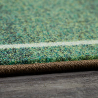 Home Prismatic Soccer Field Sports Area Rug