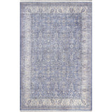 Helena Polyester and Cotton Trditional Soft Area Rug Blue