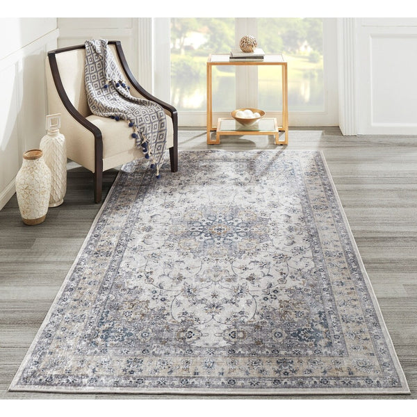 Karachi Traditional Area Rug Grey