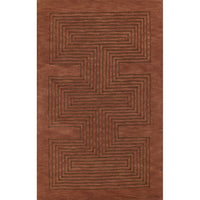 Simba Geometric Wool Copper Area Rug