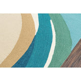 Veranda Beach Hand Hooked Indoor Outdoor Soft Area Rug Blue