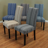 Monsoon Seville Stripe Fabric Dining Chairs (Set of 2) - Teal