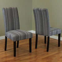 Monsoon Seville Stripe Fabric Dining Chairs (Set of 2) - Teal